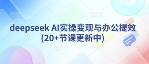 deepseek AI实操变现与办公提效(20+节课更新中)-每日必学网
