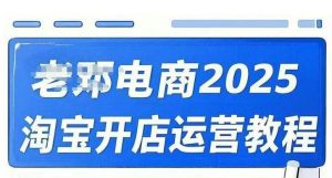 2025淘宝开店运营教程直通车，直通车，万相无界，网店注册经营推广培训视频课程-每日必学网