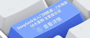 DeepSeek从入门到精通：7大场景 50大案例 全套提示词【文档】-每日必学网