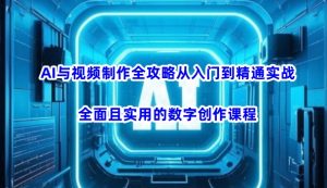 AI与视频制作全攻略从入门到精通实战，全面且实用的数字创作课程-每日必学网