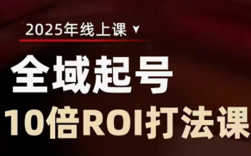 2025全域起号10倍ROI打法课，助你提升直播间的投资回报率