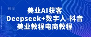 美业AI获客Deepseek+数字人-抖音美业教程电商教程-每日必学网
