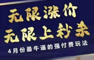 4月12号拼多多线上课，无限涨价，无限上秒杀，4月份最牛逼的强付费玩法-每日必学网