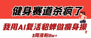 健身赛道杀疯了？我用AI复活貂蝉做瘦身操，3周涨粉8W-每日必学网