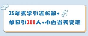 25年国学引流拆解+单日引200人+小白当天就能变现-每日必学网