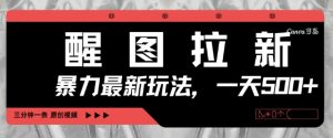 醒图拉新，暴力新玩法，光用手机三分钟制作一条视频，一天轻松5张-每日必学网