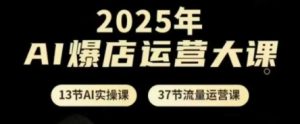 2025年AI爆店运营大课，13节AI实操课+37节流量运营课-每日必学网