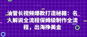 油管长视频爆款打造秘籍：名人解说全流程保姆级制作全流程，出海挣美金-每日必学网