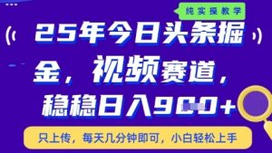 今日头条视频赛道最新玩法，每天十分钟，保底日入9张+【揭秘】-每日必学网