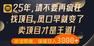 什么？25年你还在疯狂找项目做，醒醒吧，看完这些你全都懂了【揭秘】-每日必学网