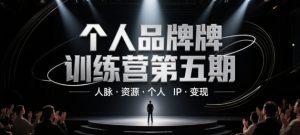 个人品牌训练营第五期，人脉·资源·个人IP·变现-每日必学网