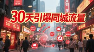 30天引爆同城流量：团购篇 认知篇 流量篇 来客篇 达人篇 老板人设IP篇 投流篇-每日必学网