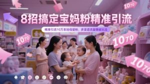 8招搞定宝妈粉精准引流，精准引流10万本地母婴粉，多渠道流量爆破玩法-每日必学网