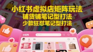 小红书虚拟店矩阵玩法，铺货铺笔记型打法，少款狂怼笔记型打法-每日必学网