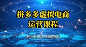 拼多多虚拟资料项目，从起店到出单全套系列教程，从0到1小白也可以轻松上手-每日必学网