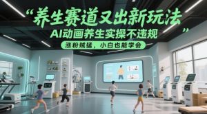 养生赛道又出新玩法，AI动画养生实操不违规，涨粉贼猛，小白也能学会-每日必学网