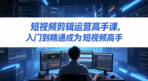 短视频剪辑运营高手课，入门到精通成为短视频高手-每日必学网