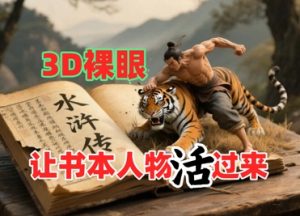 书本人物裸眼3D视频，新的玩法，流量超猛，保姆级教程-每日必学网