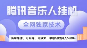 2025腾讯音乐挂G项目，全网独家技术，全新玩法，轻松月入5k+【揭秘】-每日必学网