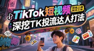 TikTok短视频带货线上课，深挖TK投流达人打法-每日必学网