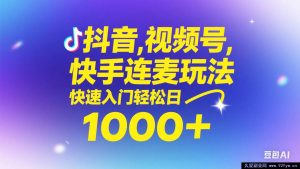 （14899 期）抖音、快手、视频号无脑连麦新玩法！轻松入门，单日轻松冲 1000+-每日必学网