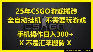 25 年 CSGO 游戏搬砖，全自动化挂机，无需亲自玩游戏，手机操作日进 300+（非汇率搬砖）-每日必学网