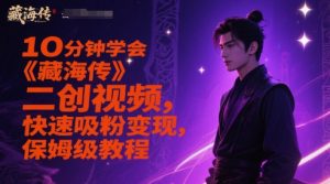 10分钟学会《藏海传》二创视频，快速吸粉变现，保姆级教程-每日必学网