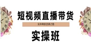 短视频直播带货实操班，实体商家逆袭之路-每日必学网