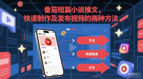 久爱副业网,网赚项目,网赚论坛博客网分享番茄短篇小说推文，快速制作及发布视频的两种方法