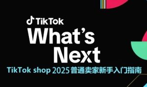TikTok shop 2025普通卖家新手入门指南，助新手快速掌握从0到1的跨境电商运营逻辑-每日必学网