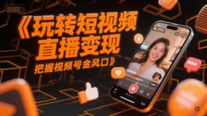 玩转短视频直播变现,把握视频号金风口-每日必学网