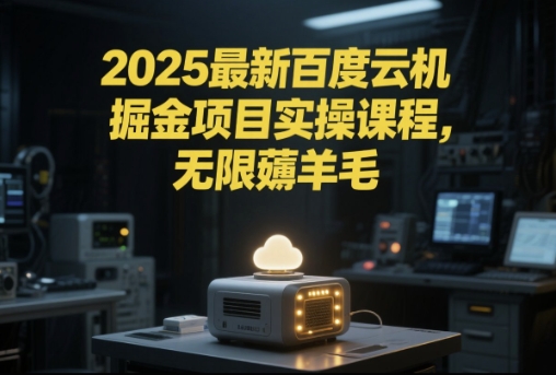 久爱副业网,网赚项目,网赚论坛博客网分享2025最新百度云机掘金项目实操课程单窗口保底5-10元月收益单窗口150+【揭秘】