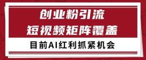 小红书某音创业赛道引流获客 自热矩阵日引200+【揭秘】-每日必学网