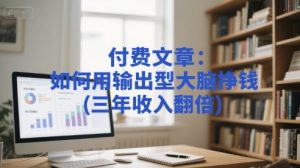 付费文章：如何用输出型大脑挣钱(三年收入翻倍)-每日必学网