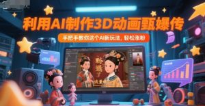 利用AI制作3D动画甄嬛传，流量爆了，手把手教你这个AI新玩法，轻松涨粉-每日必学网