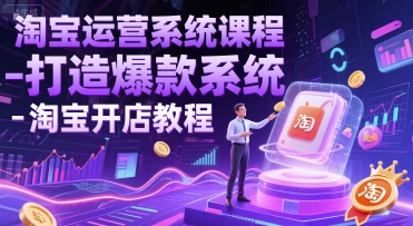 久爱副业网,网赚项目,网赚论坛博客网分享淘宝运营系统课程-打造爆款系统-淘宝开店教程