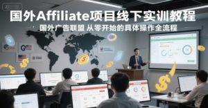 国外Affiliate项目线下实训教程，国外广告联盟从零开始的具体操作全流程-每日必学网