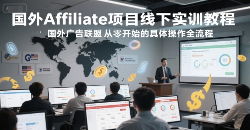 久爱副业网,网赚项目,网赚论坛博客网分享国外Affiliate项目线下实训教程，国外广告联盟从零开始的具体操作全流程