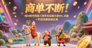 商单不断！纯AI制作西游人物羊毛毡版文旅MV，流量+节目效果统统拉满-每日必学网