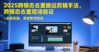 久爱副业网,网赚项目,网赚论坛博客网分享2025跨模态去重搬运剪辑手法，跨模态去重现场验证 +全程实操，真实账号验证