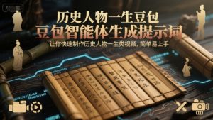 历史人物一生豆包智能体生成提示词，让你快速制作历史人物一生类视频，简单易上手-每日必学网