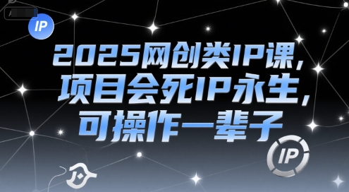 久爱副业网,网赚项目,网赚论坛博客网分享2025网创类IP课，项目会死IP永生，可操作一辈子