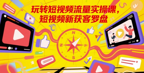 久爱副业网,网赚项目,网赚论坛博客网分享玩转短视频流量实操课，短视频新获客罗盘