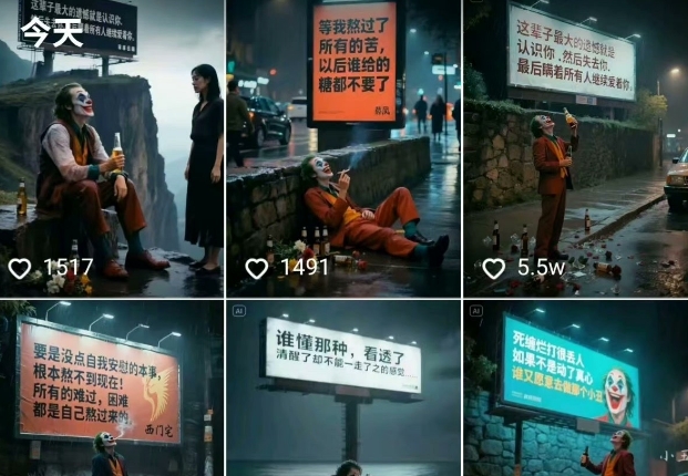 久爱副业网,网赚项目,网赚论坛博客网分享一条视频竟然15W赞！用AI制作小丑自嘲扎心文案视频，当下非常火爆的短视频流量神器