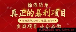 （14978 期）超棒的暴利项目，易操作，每日收益达 1200+，当自己的老板-每日必学网