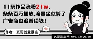 零露脸零直播！11条作品狂揽21万粉丝，条条播放量破百万，深受广告商青睐-每日必学网