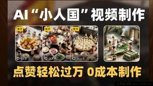 0成本打造点赞破万的AI“小人国”微缩景观短视频制作秘籍！-每日必学网