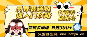 灵异类账号打造及变现秘籍：零基础极速入门，解锁多渠道赚钱，日赚300+不是梦！-每日必学网