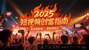 2025短视频掘金秘籍：全链路思维+智能算法，解锁月入数万变现攻略-每日必学网