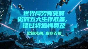 《全球局势突变前夕必备的五大生存举措，错失良机悔之晚矣》-每日必学网